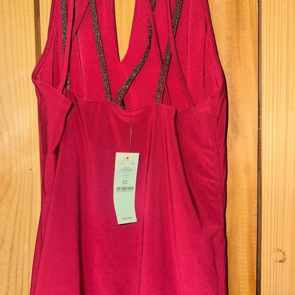 White House Black Market Red Layered Blouse - Picture 3 of 6